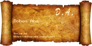 Dobos Aba névjegykártya
