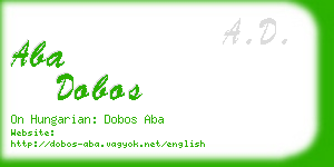 aba dobos business card